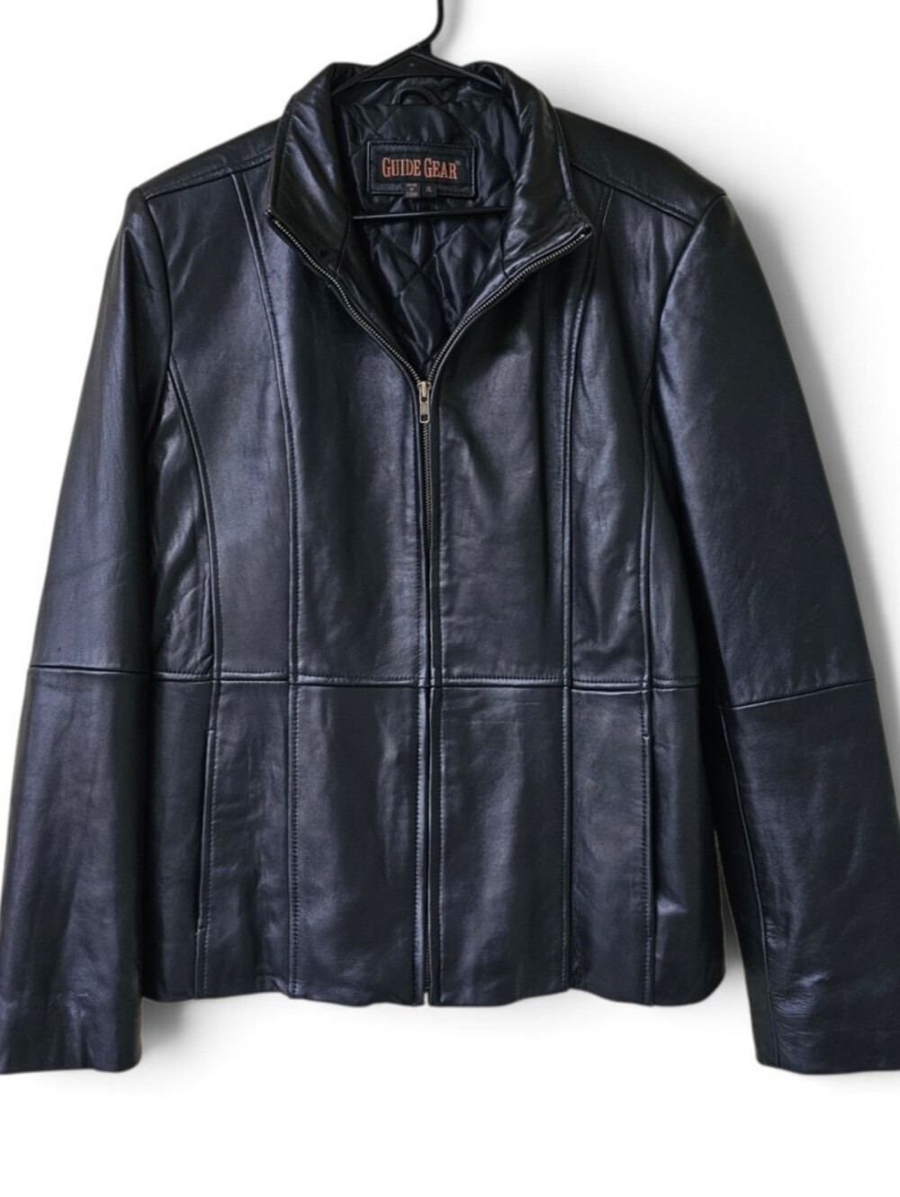 Guide Gear Genuine Leather Jacket Full Zip Black Size XL